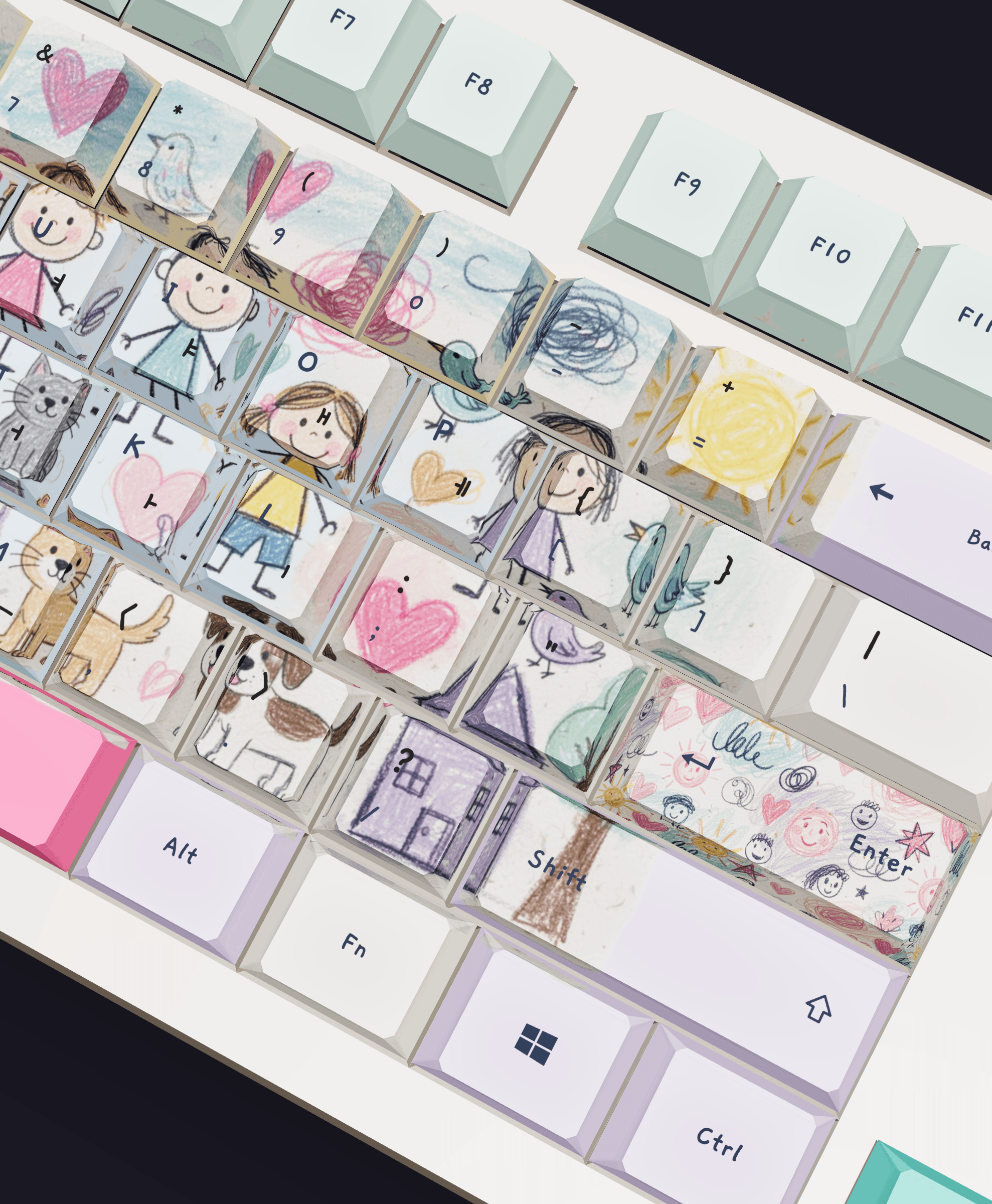 Carrying my child's doodle at my fingertips