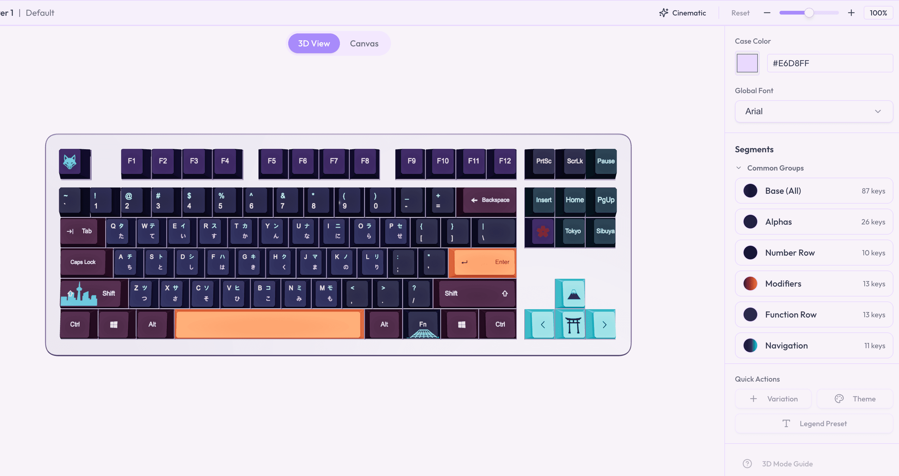 Premium keyboard render - close up